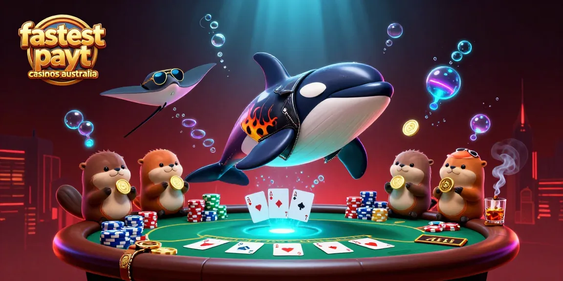 Explore fastest payout casinos Australia with exciting gaming, vibrant characters, and dynamic casino scenes.