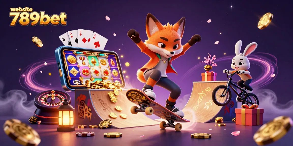 Experience thrilling wins at website 789bet with a vibrant 3D casino illustration showing excitement of gaming.