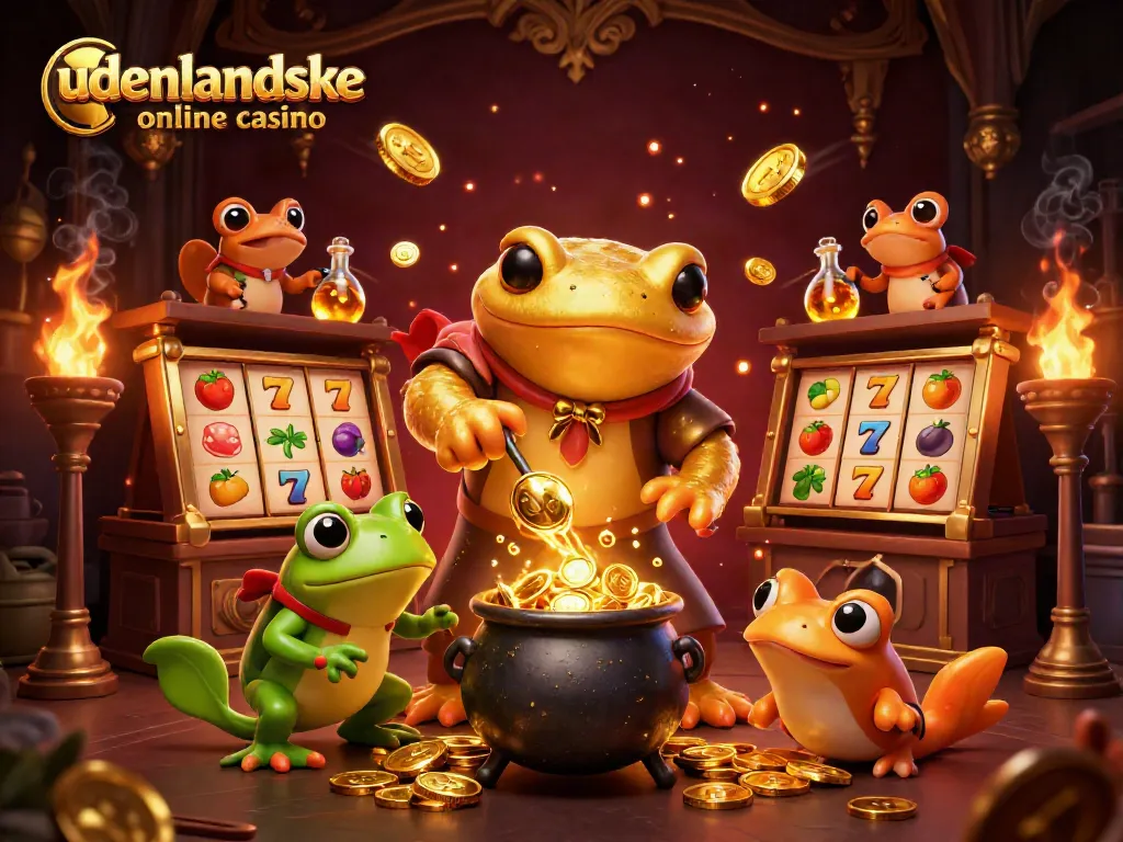 Experience the thrill of udenlandske online casino with a captivating 3D illustration of alchemical transformations.