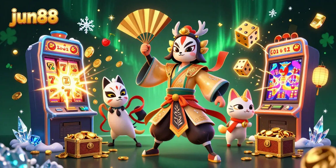 Experience the excitement of jun88 in a vibrant 3D casino scene with dynamic game elements.
