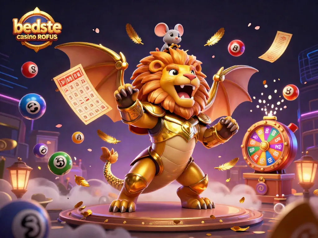 Experience the excitement of bedste casino uden ROFUS with a vibrant, dynamic 3D illustration.