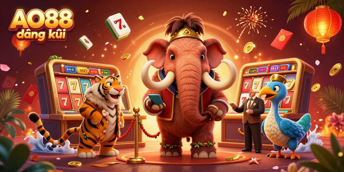 Engage with AO88 đăng ký at a vibrant casino scene featuring unique characters and dynamic game elements.