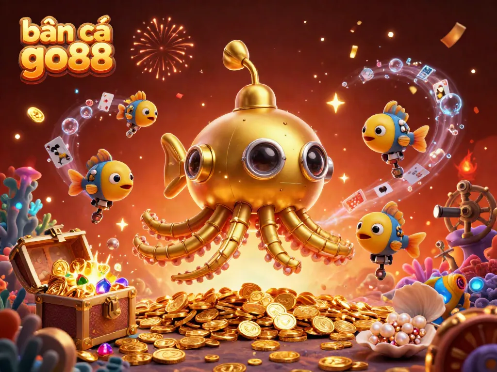 Experience the thrilling bắn cá go88 underwater adventure with colorful treasures and vibrant marine characters.