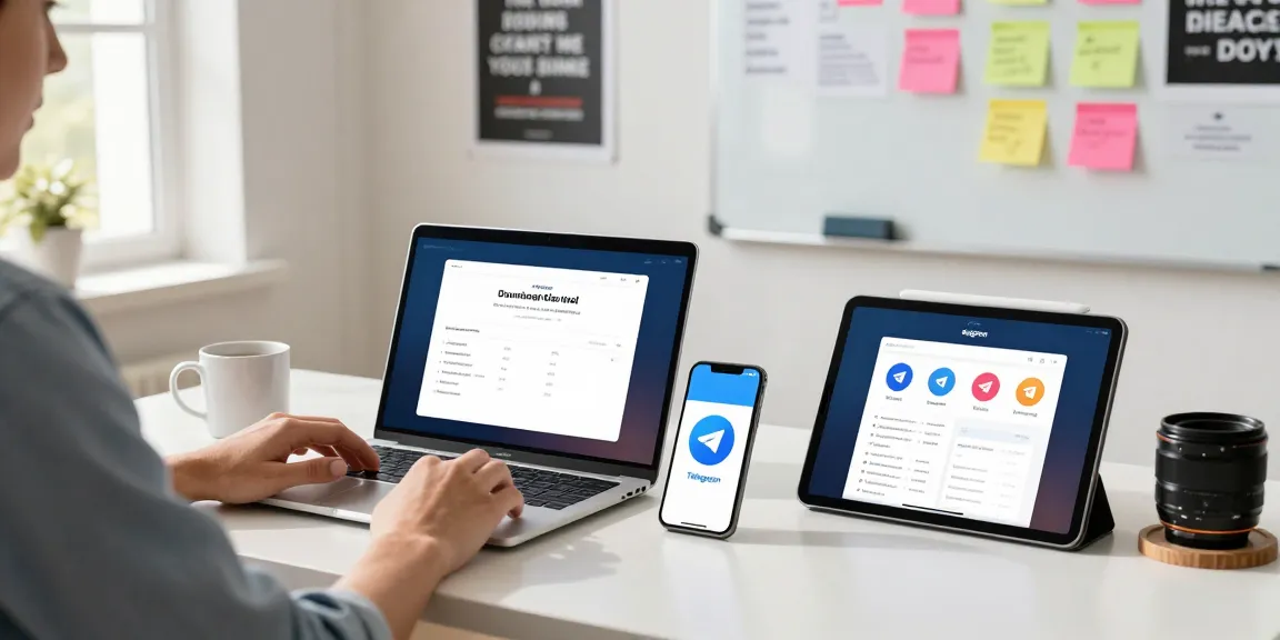 Seamless Telegram Download experience across devices in a professional workspace.