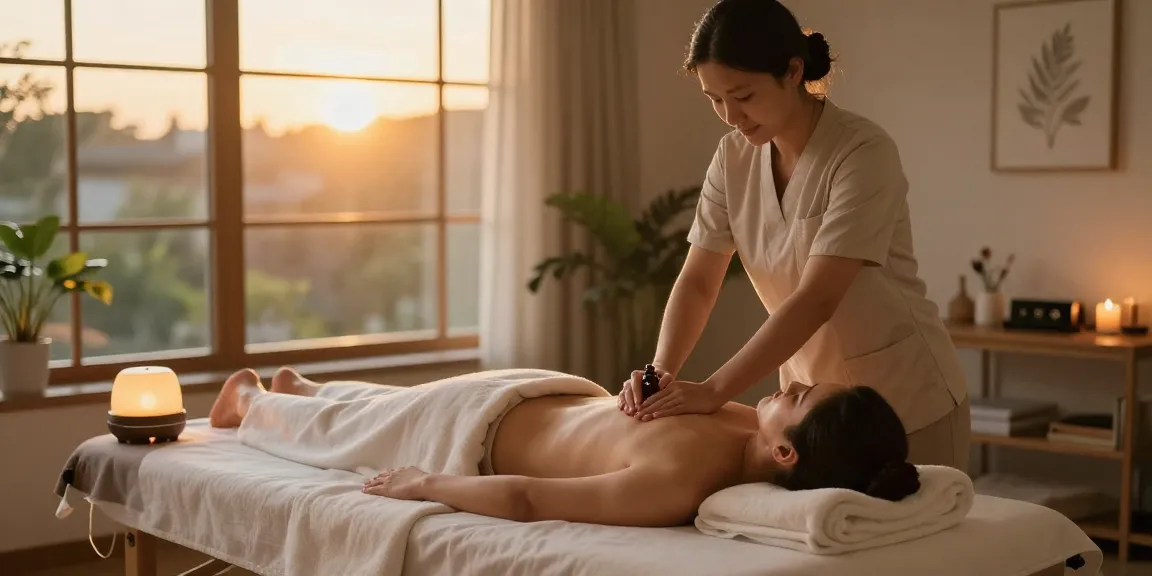 Experience relaxation with 영등포출장안마 services in a serene home setting.